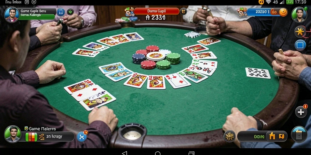 Gameplay seru Gaple dengan tampilan yang menarik.