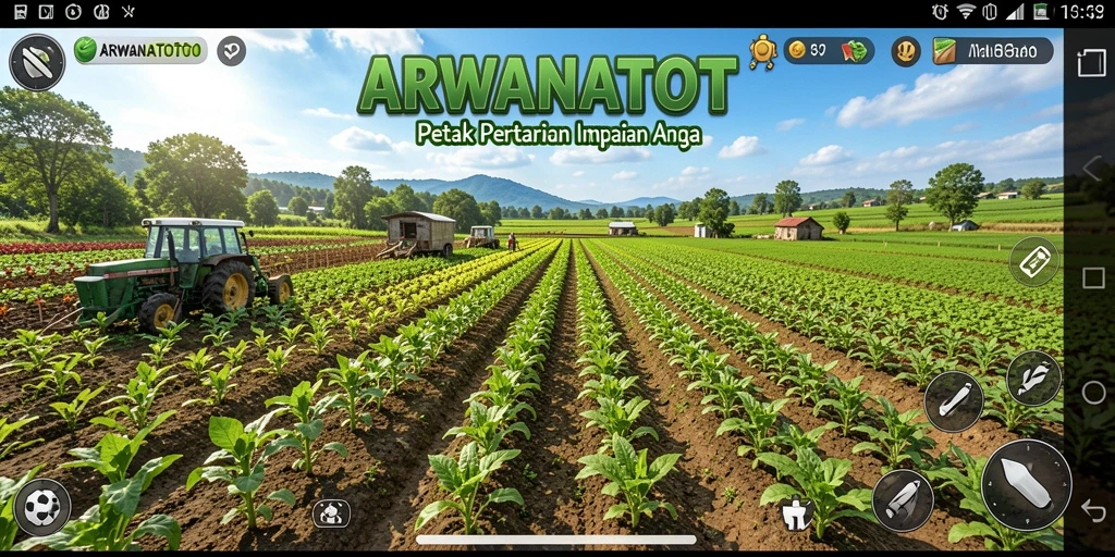Screenshot utama ARWANATOTO menampilkan gameplay yang dinamis dan penuh warna.