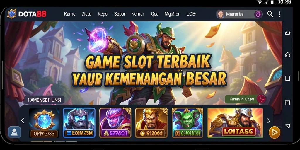 Screenshot utama DOTA88 menampilkan gameplay Slot yang menarik dan interaktif.