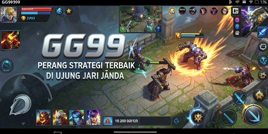 Screenshot GG99 menampilkan aksi strategis dalam pertempuran yang intens.