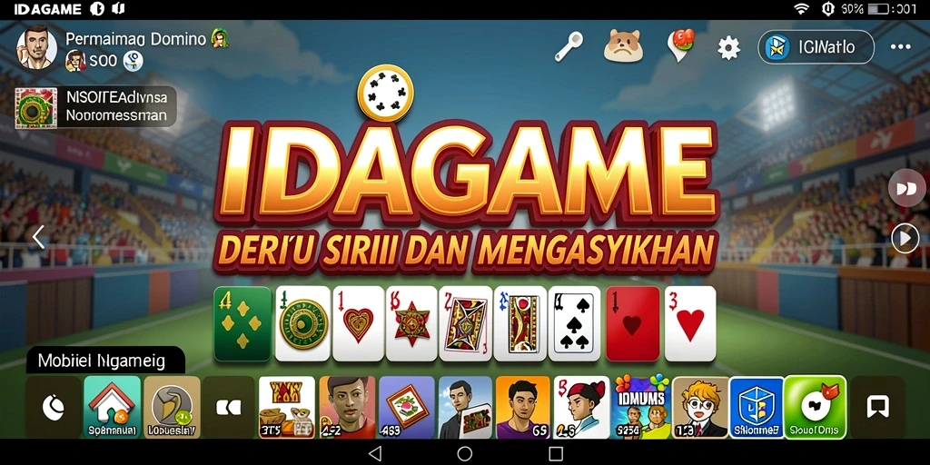 Tampilan menarik dari gameplay Domino di IDAGAME.