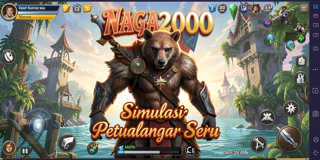 Screenshot gameplay menunjukkan petualangan seru dalam NAGA2000.