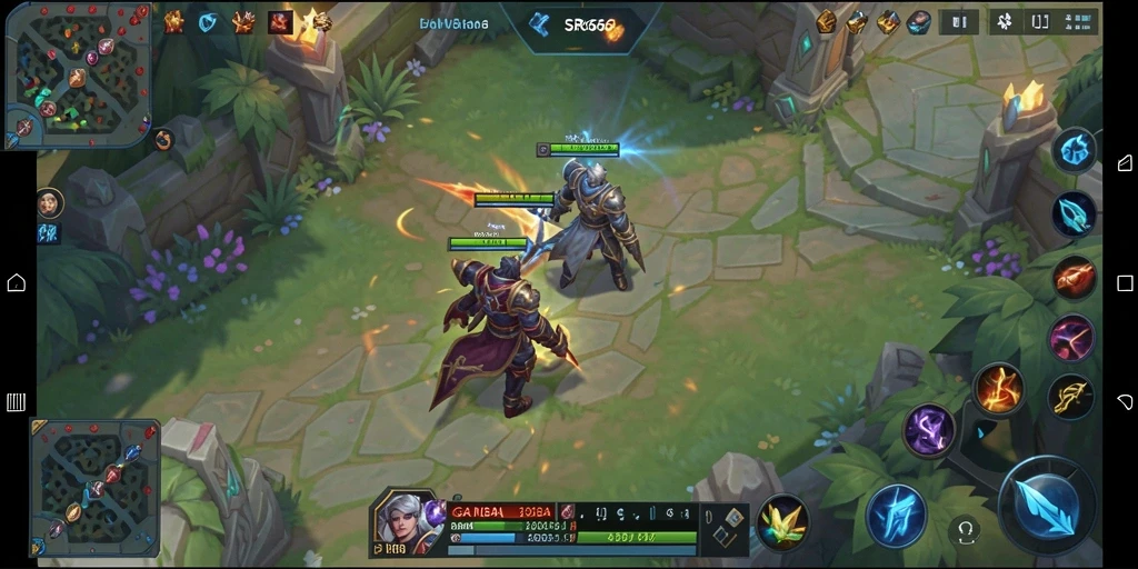 Tampilan aksi mendebarkan dari gameplay SR6666 di arena MOBA.