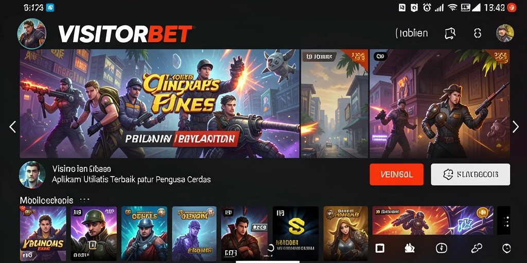 Tampilan utama <strong>VISITORBET</strong> dengan fitur utilitas yang menarik dan informatif.