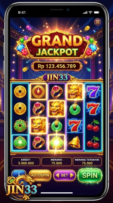Tampilan aplikasi jin33 di perangkat Android.